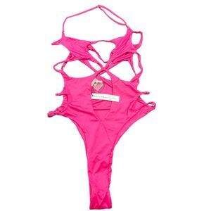 Monica Hansen Beachwear NWT Starlight‎ Cut Out One Piece Swimsuit Azaela Small